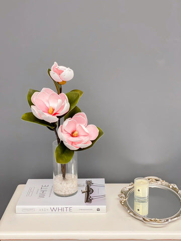 Tall Modern Real Touch Magnolia Arrangment - Flovery